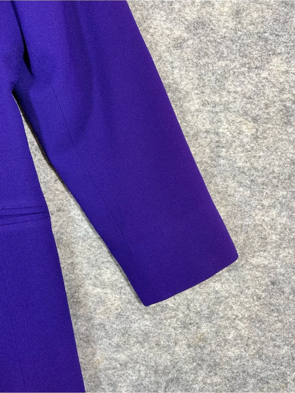 Don Vito Purple Wool Blazer Jacket Vintage Minimalist Career Chic Size 4 Office - Picture 9 of 16